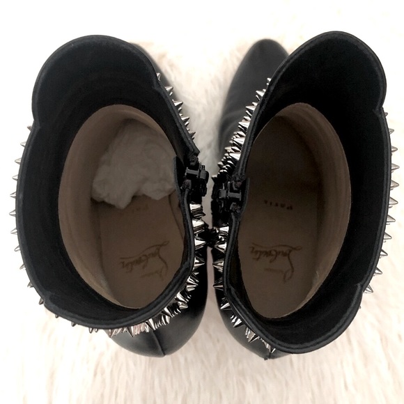 💥 LOUBOUTIN Hongroise 85 Stud Boots 37 - Picture 6 of 7